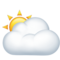 Sun Behind Large Cloud emoji on Apple